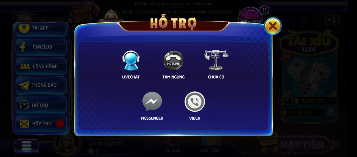 Hỗ trợ chuyên nghiệp tại hệ thống game bai doi thuong