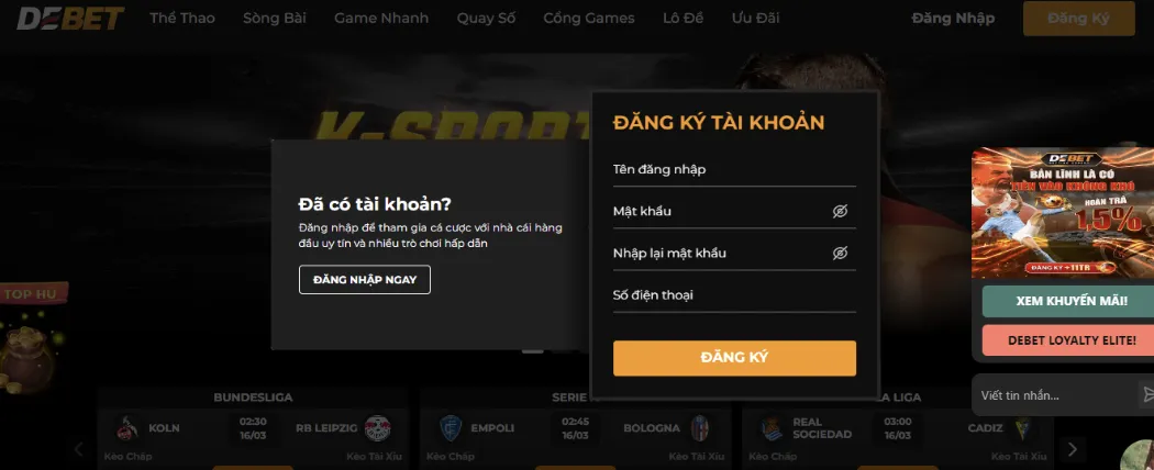 Quy trình tải ứng dụng cá cược DEBET